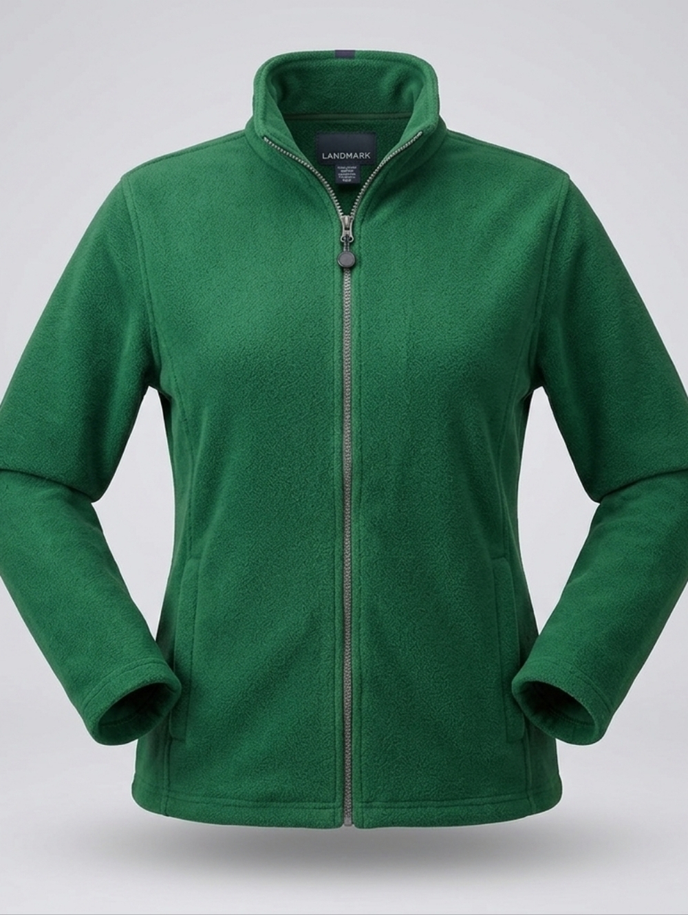 Landmark Green Fleece Full Zip Unisex Jumper Jacket Size L